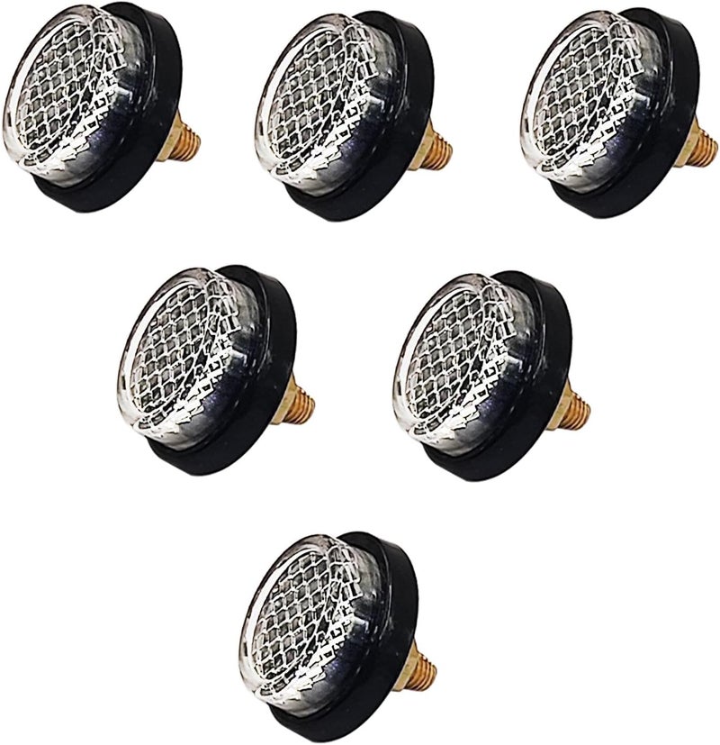 GolTHd 6PCS Mini Reflector with Screw Nut Type M5 Universal Screw Tag Bolt Round Reflective for Motorcycle Bicycle Bike - Silver - Image 1